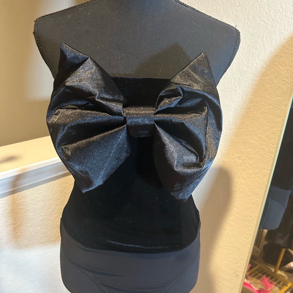 Express Black Bow Detail Bodysuit
